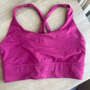 Lululemon Pink Longline Sports Bra